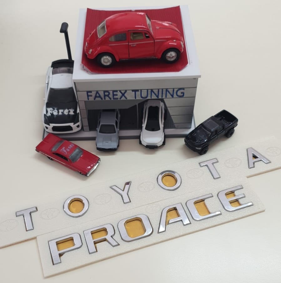 Toyota Boşluklu Büyük Boy ve Proace Krom Bagaj Yazısı